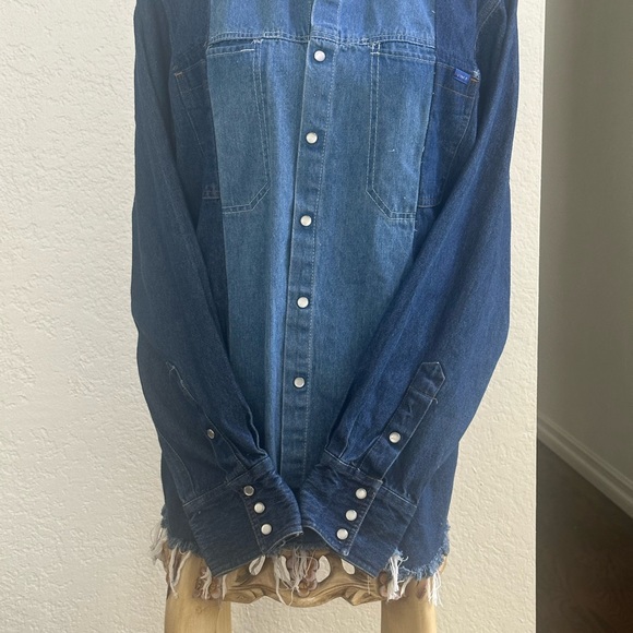 Rare Mother   …60% Mother recycled denim capsule … jacket/ shirt NWOT - Picture 8 of 16